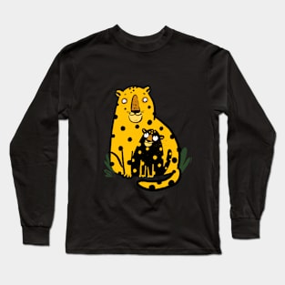 Little leopard with mother Long Sleeve T-Shirt